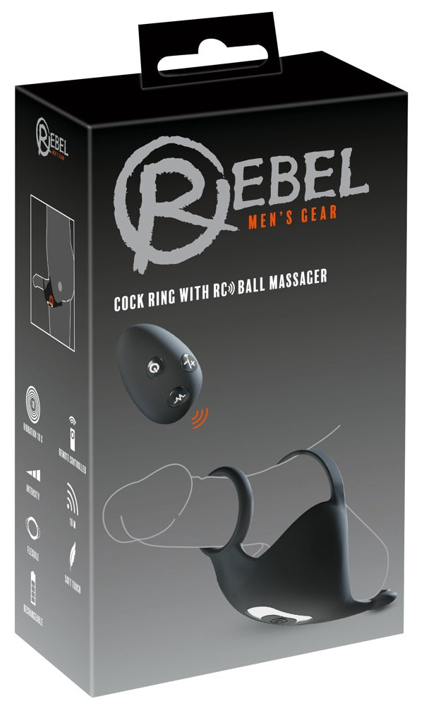 Anillo para el pene Rebel con masajeador de testículos RC