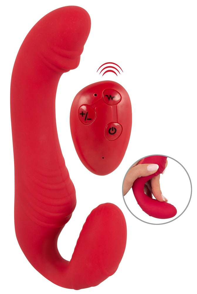 RC Strapless Strap-On 3 - Arnés Vibrador Inalámbrico con Control Remoto