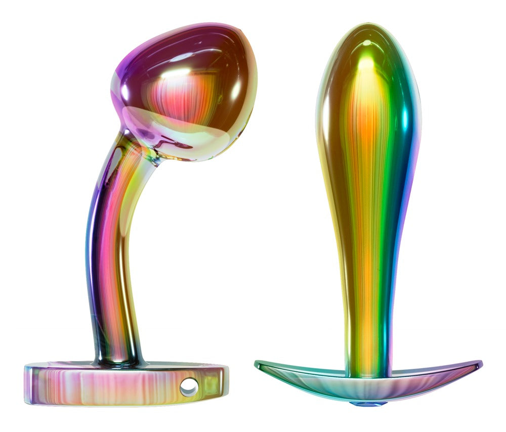 Juego de Plugs Anales Metálicos Arco Iris ANOS - 2 Piezas
