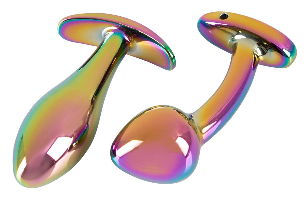 Juego de Plugs Anales Metálicos Arco Iris ANOS - 2 Piezas
