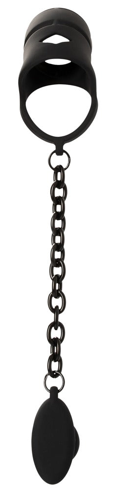 Black Velvets Cock Cage con Butt Plug - Jaula de Pene y Anillo Testicular