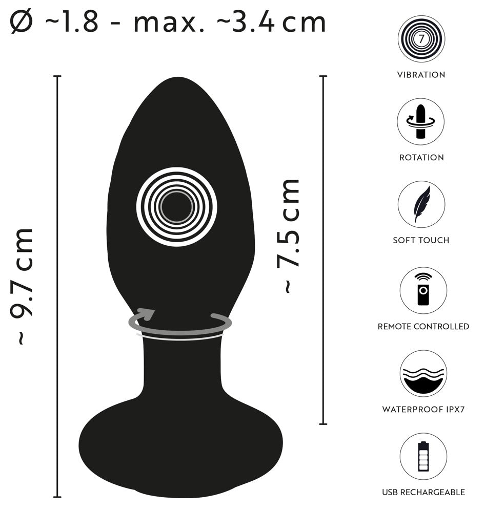 ANOS Rotating Butt Plug - Plug Anal Giratorio con Control Remoto