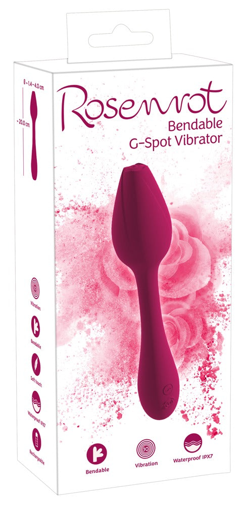 Rose G-Spot Vibrator Rosenrot - Vibrador Punto G Plegable
