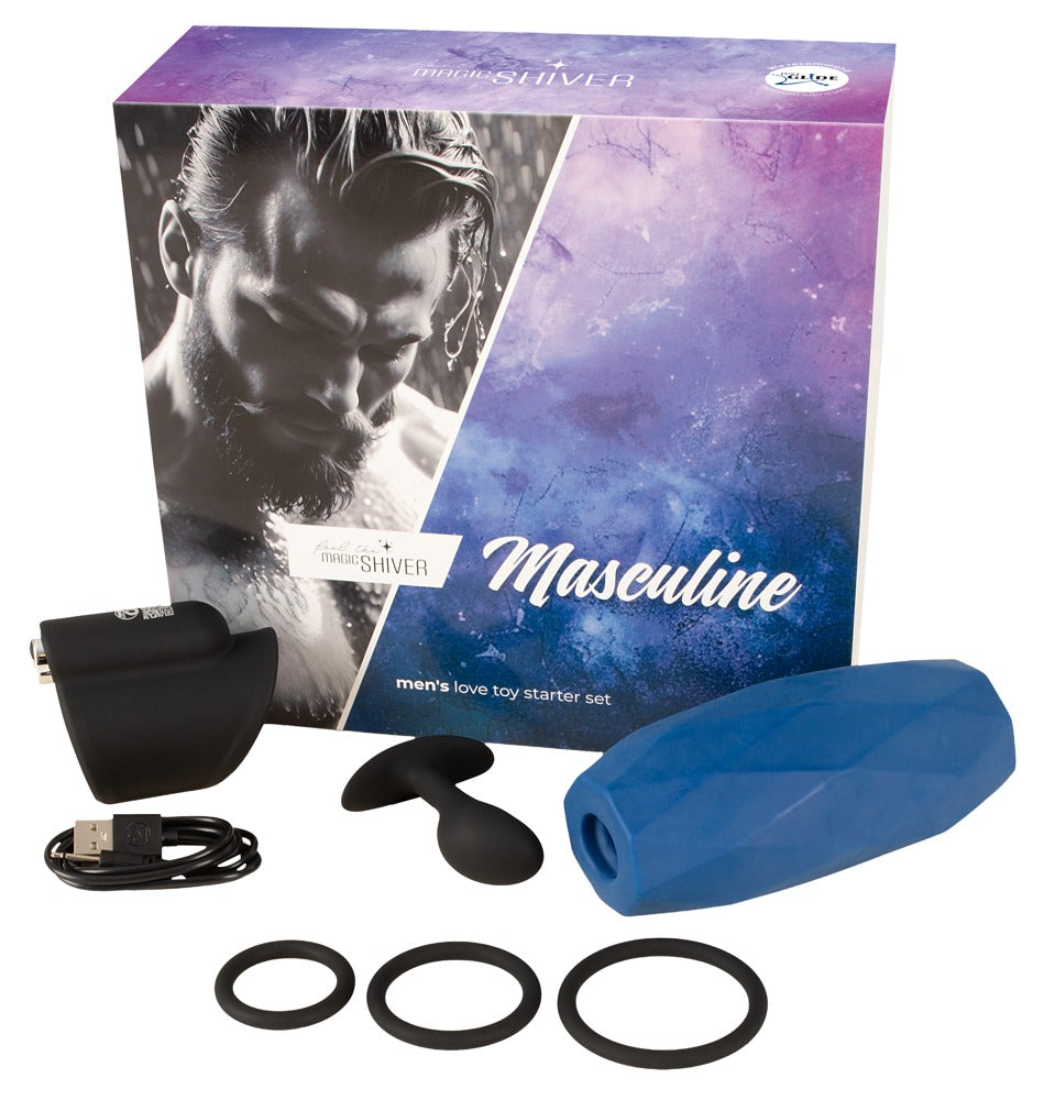 Magic Shiver Masculine - Pack de 4 Juguetes Premium para Hombres