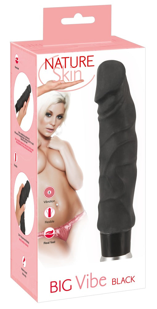 Nature Skin Big Vibe Black - Vibrador Realista