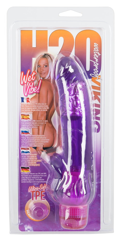 H2O Viking Wet Vibe - Vibrador Realista con Estimulador de Clítoris