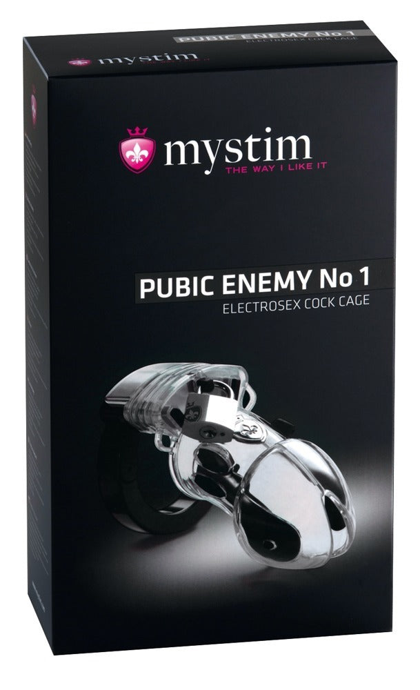 Pubic Enemy No 1 Transparent - Jaula de Silicona con Electrodos