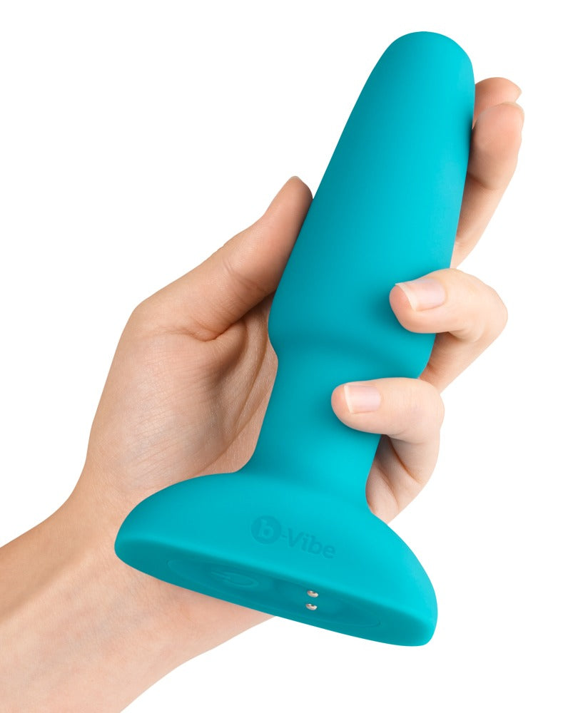 B-Vibe Rimming Plug Blue - Vibrador Anal con Perlas Rotatorias