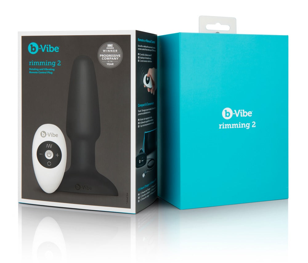 B-Vibe Rimming Plug Black - Vibrador Anal con Perlas Giratorias