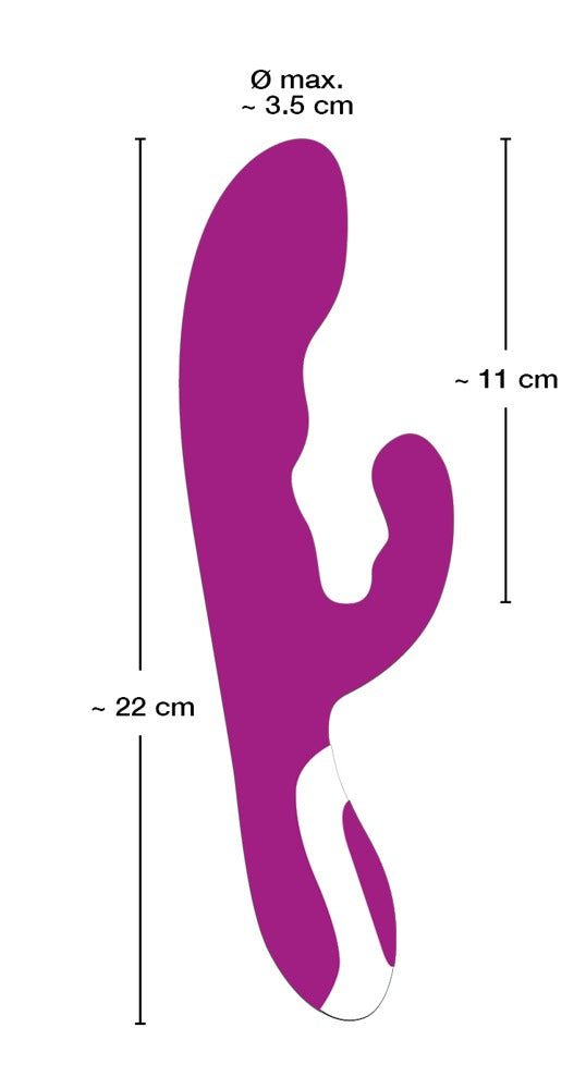 Javida Heating Vibe - Vibrador con Estimulador de Clítoris y Función de Calor
