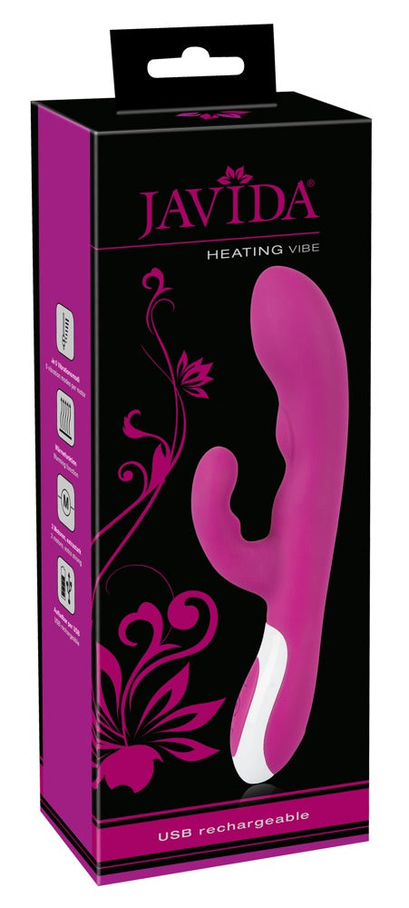 Javida Heating Vibe - Vibrador con Estimulador de Clítoris y Función de Calor