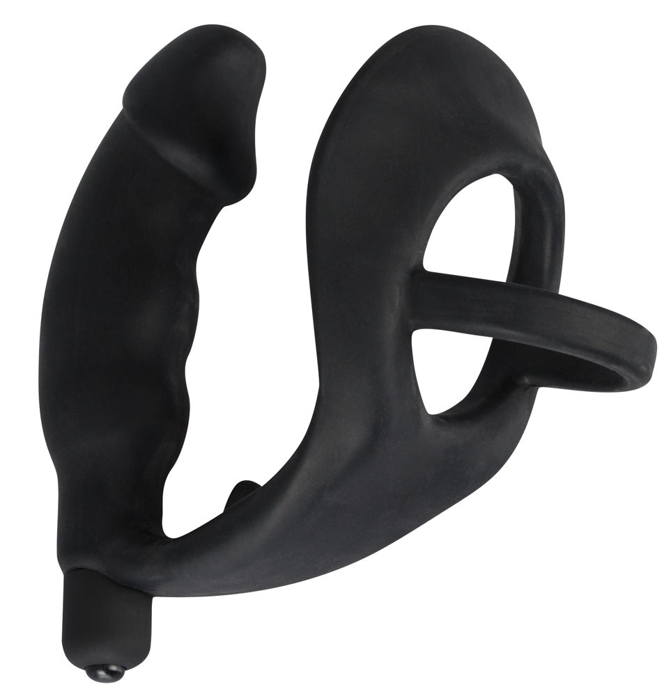 Vibrating Silicone Plug Black Velvets - Anillo Peneano con Estimulación