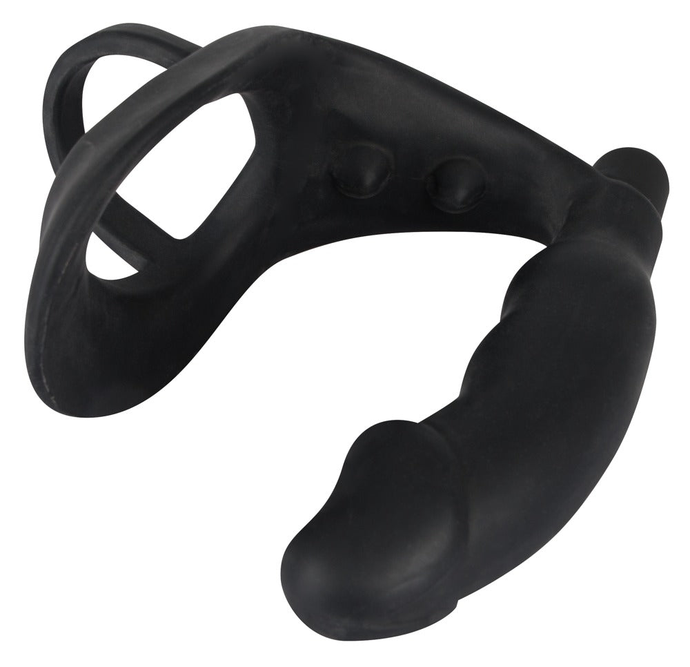 Vibrating Silicone Plug Black Velvets - Anillo Peneano con Estimulación