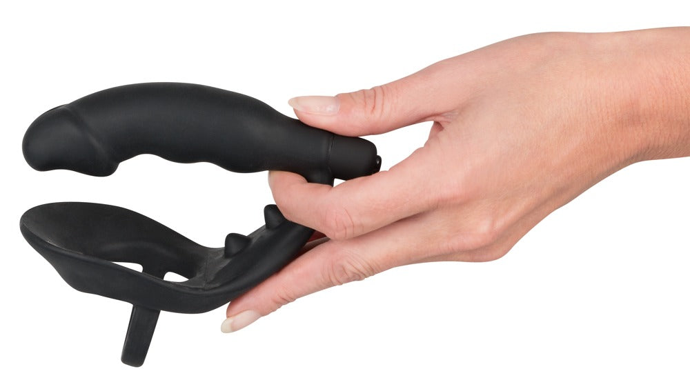 Vibrating Silicone Plug Black Velvets - Anillo Peneano con Estimulación
