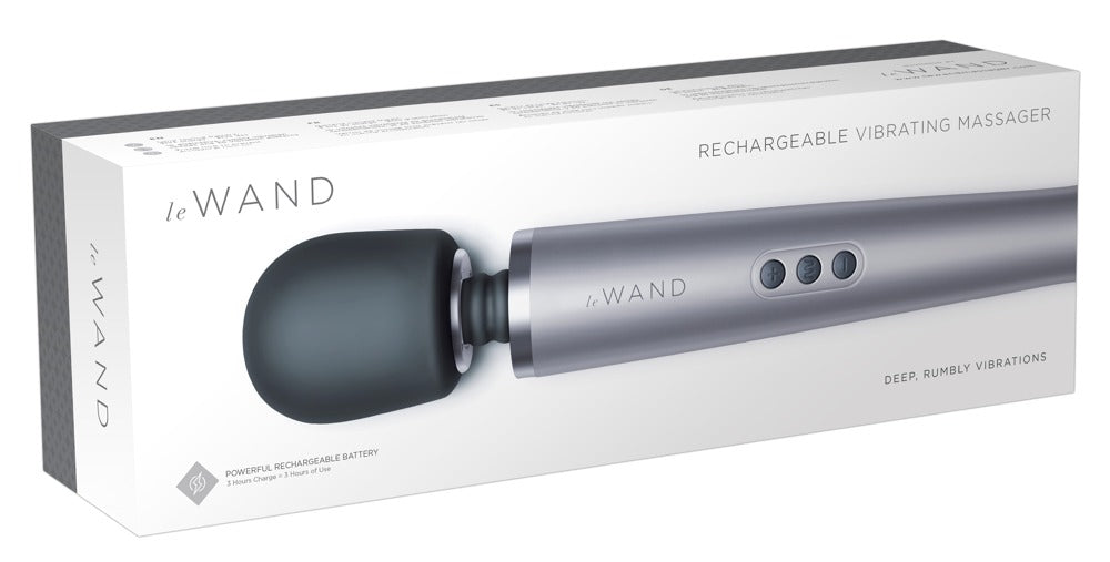 Le Wand Grey - Masajeador Vibrador Recargable de Lujo