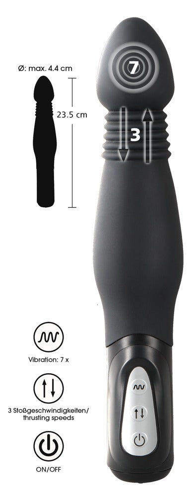 Y2T Black Thrusting Anal Vibe - Vibrador Anal con Función de Choque