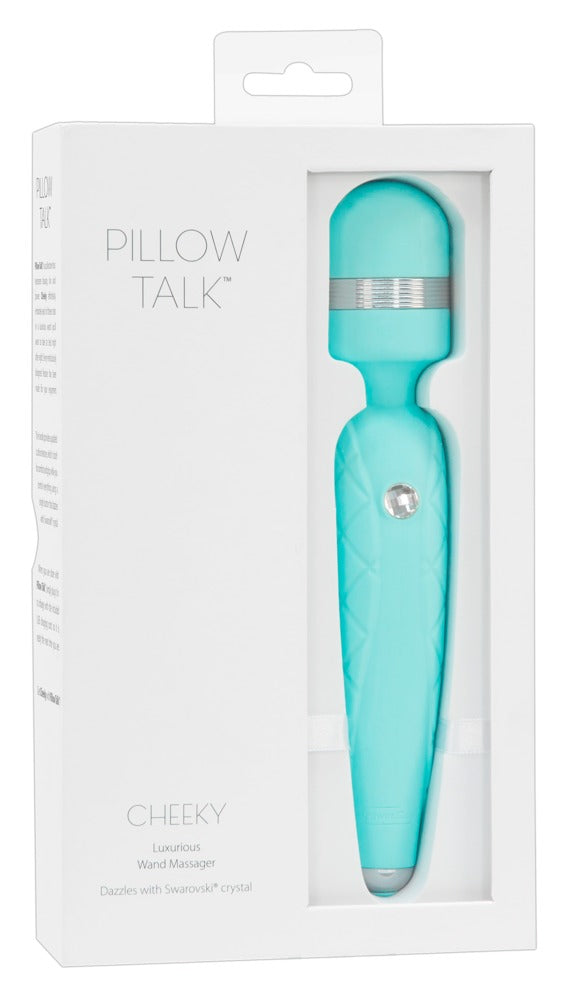 Pillow Talk Cheeky Teal - Masajeador Recargable con Cabezal Móvil