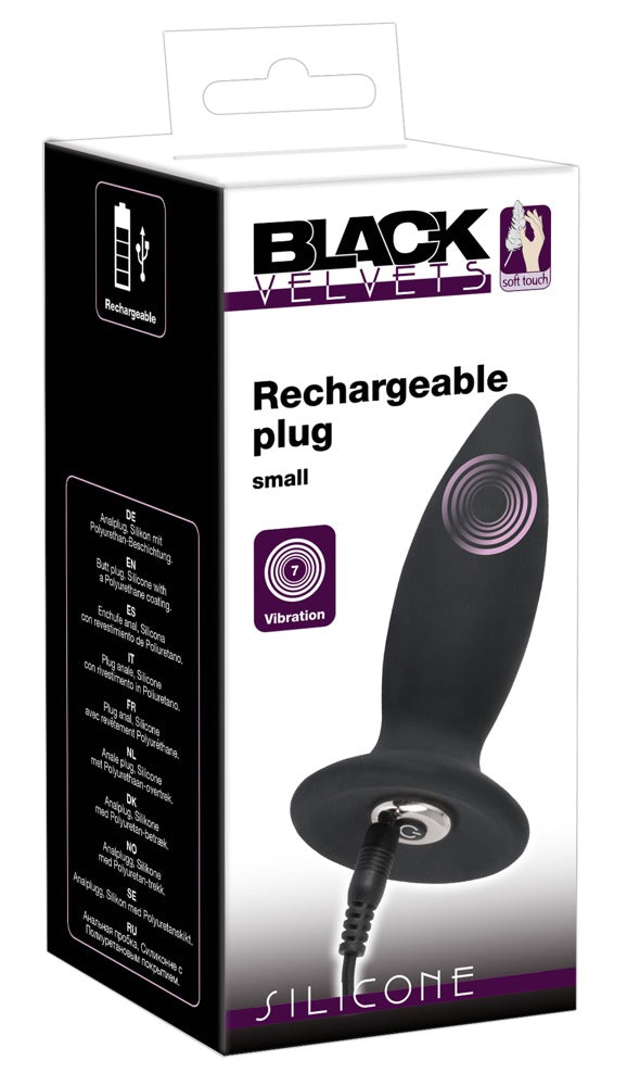 Black Velvets Recharge Plug S - Plug Anal Vibrador Recargable