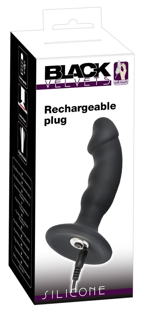 Black Velvets Plug Anal Recargable con Vibración - Diseño Ergonómico