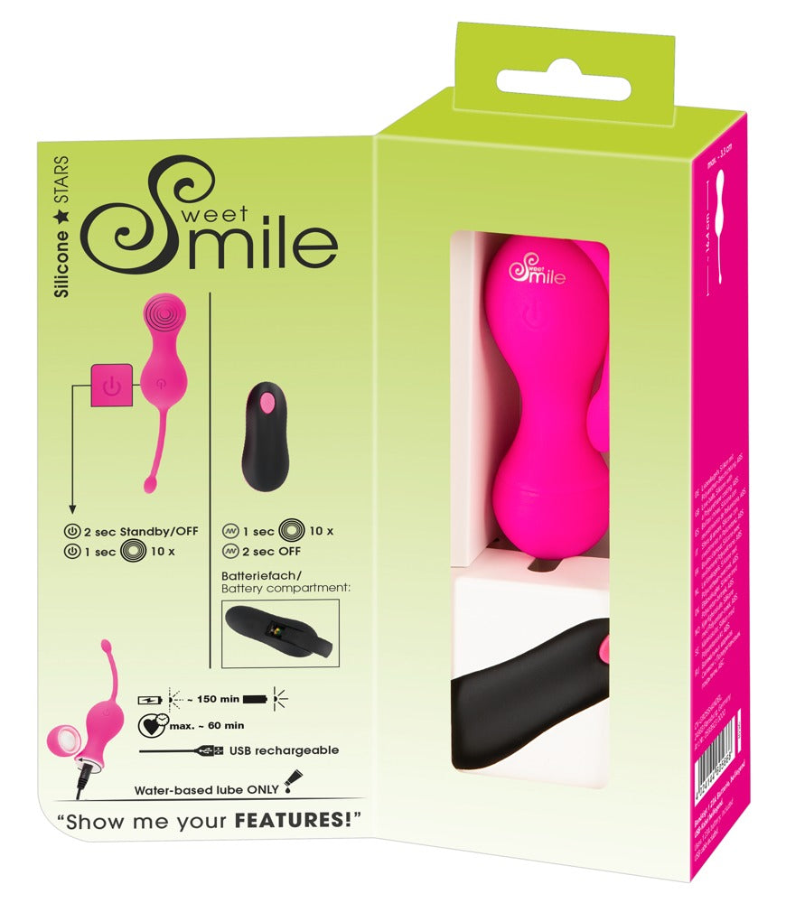 Sweet Smile RC Love Balls - Bolas Chinas Vibrantes con Mando a Distancia
