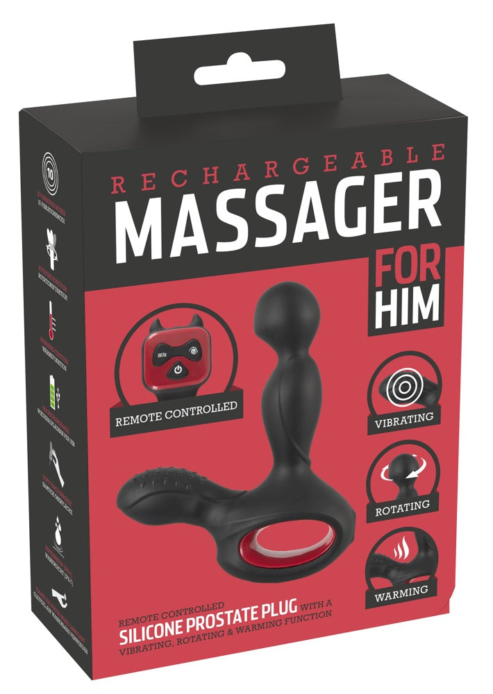 Silicone Prostate Plug You2Toys - Vibrador Anal con Calor y Rotación