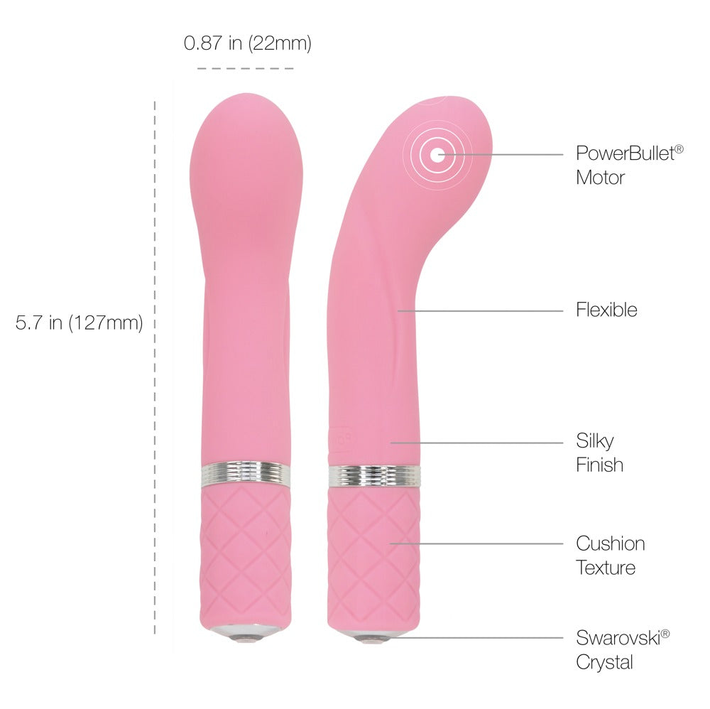 Pillow Talk Racy Pink - Vibrador Punto G Slim con Motor PowerBullet