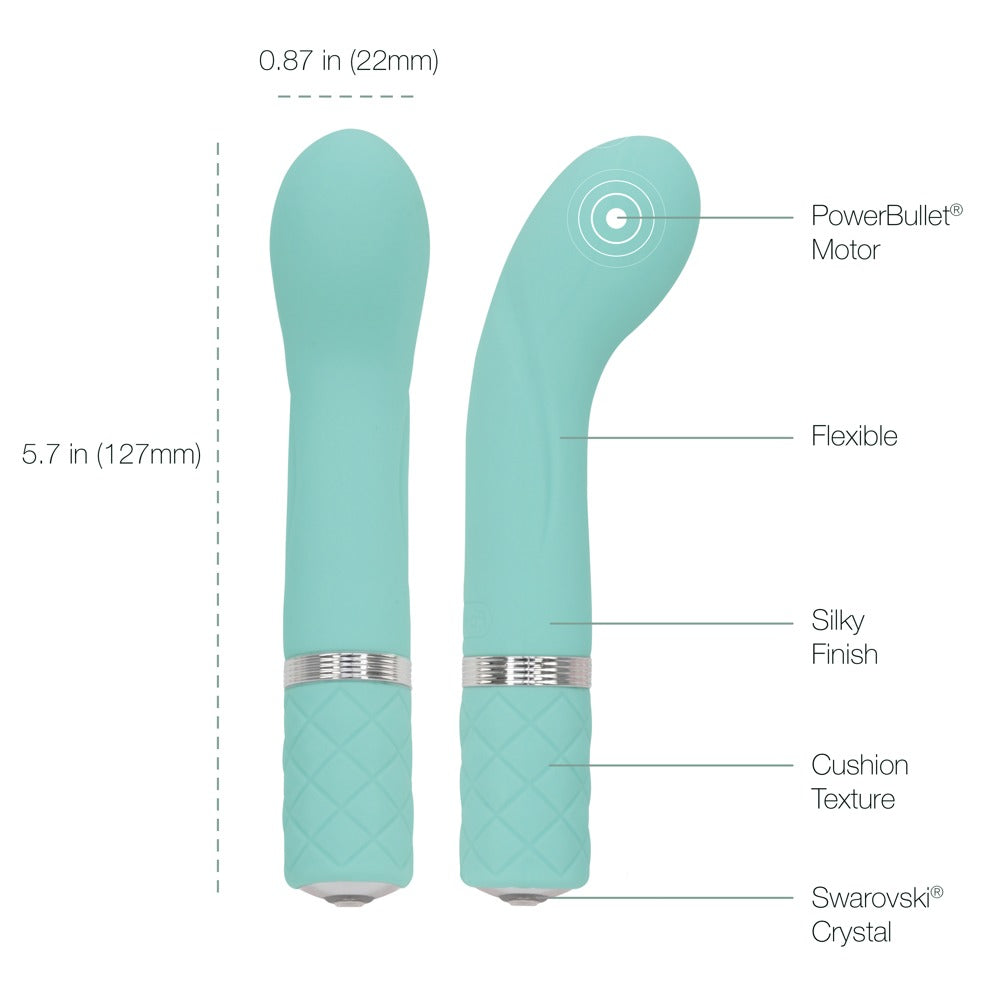 Pillow Talk Racy Teal - Vibrador Punto G con Motor PowerBullet