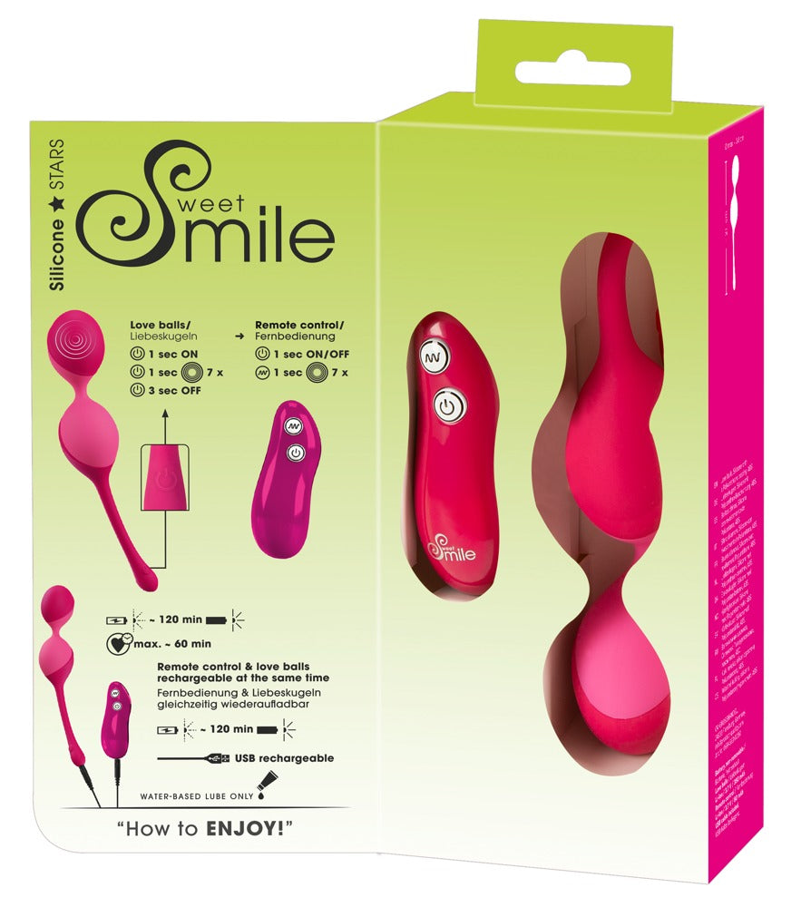 Sweet Smile Remote Controlled - Bolas Chinas Vibrantes con Mando a Distancia