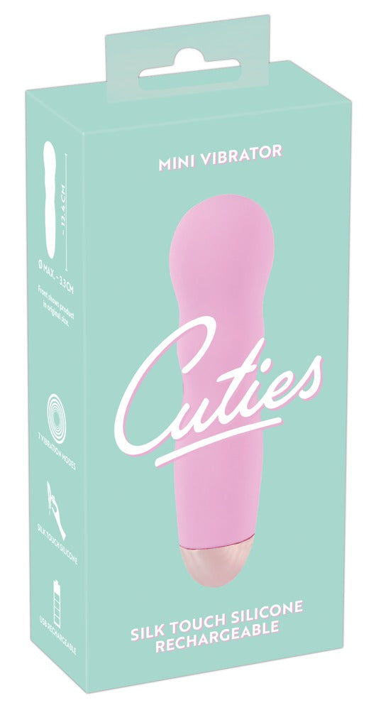 Cuties Mini Vibrador Rosa - 7 Modos, Recargable USB