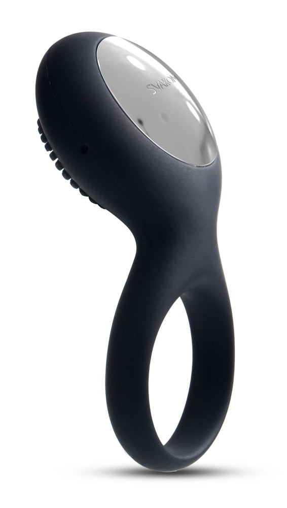 Tyler Black - Anillo Vibrador Svakom con Estimulador
