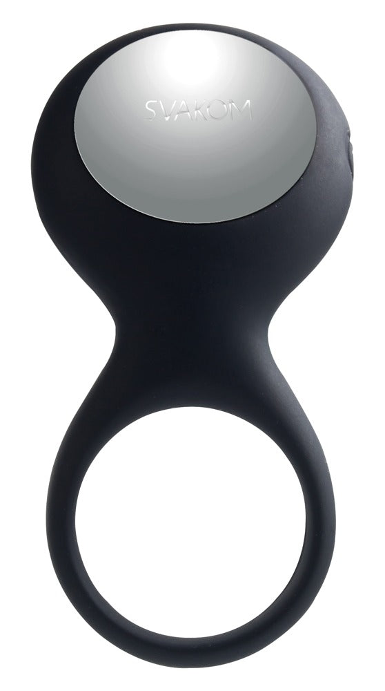 Tyler Black - Anillo Vibrador Svakom con Estimulador
