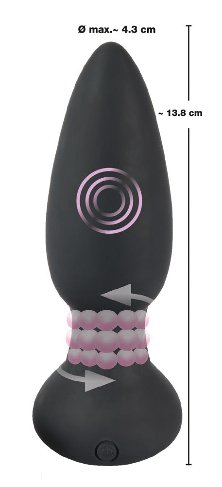 Black Velvets RC Rotating - Plug Anal con Control Remoto y 7 Modos