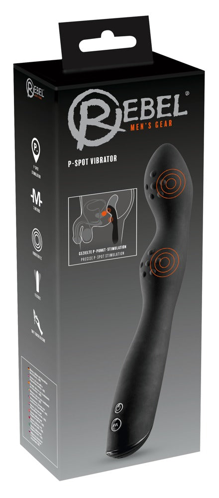 Rebel P-Spot Vibrator - Vibrador Anal con Punta Curvada y 7 Modos