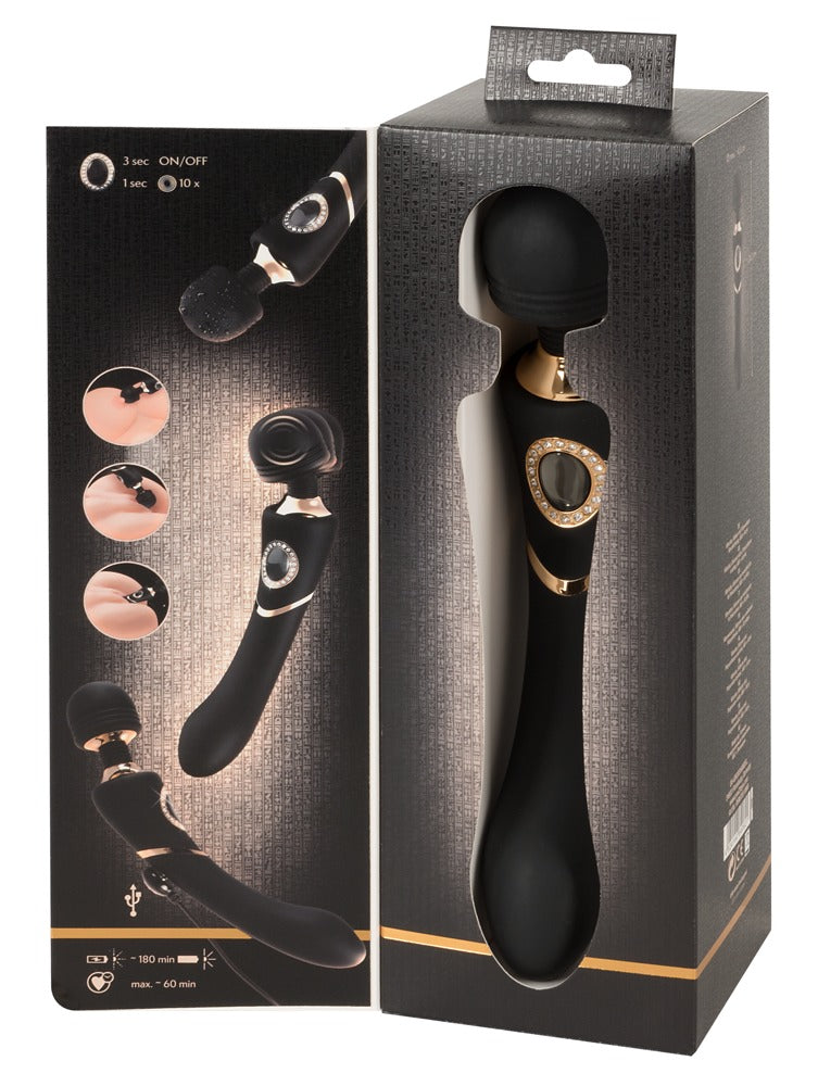Cleopatra Wand Massager - Varita de Masaje Elegante con 10 Modos de Vibración