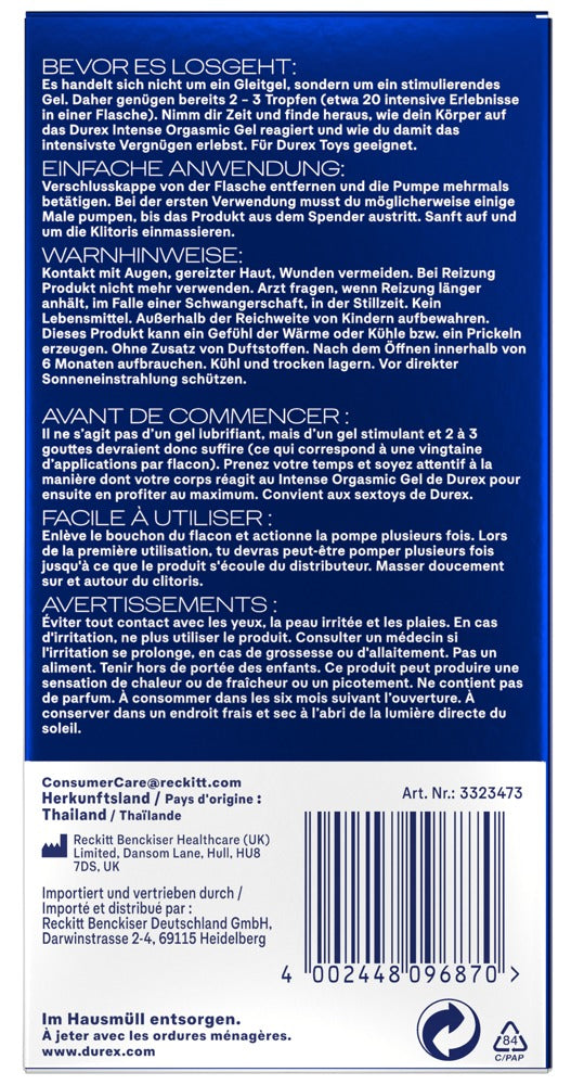 Durex Gel Intense Orgasmic - Estimulante Íntimo 10ml