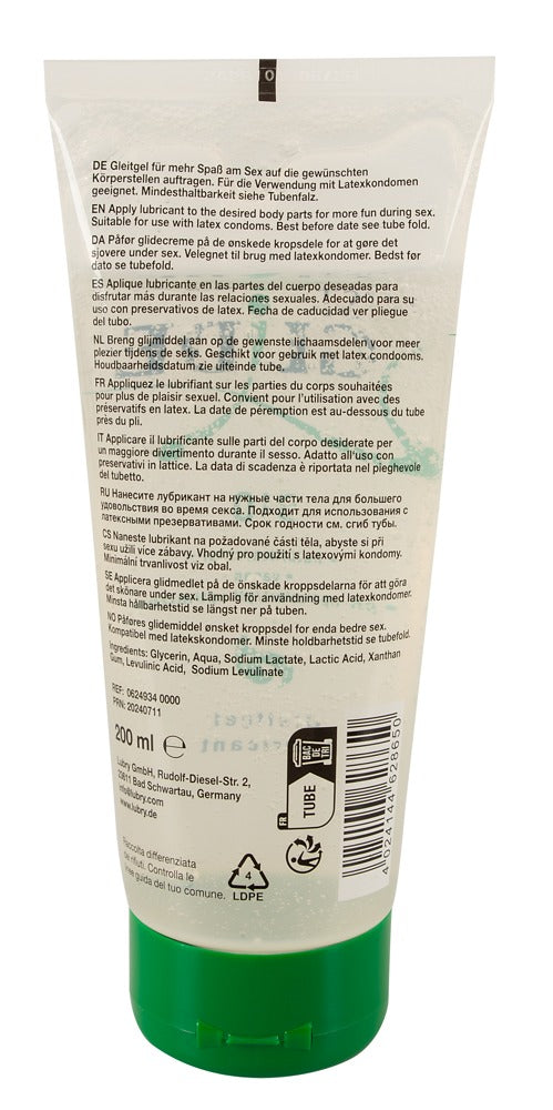 Just Glide Bio 200 ml - Lubricante Íntimo Orgánico Natural