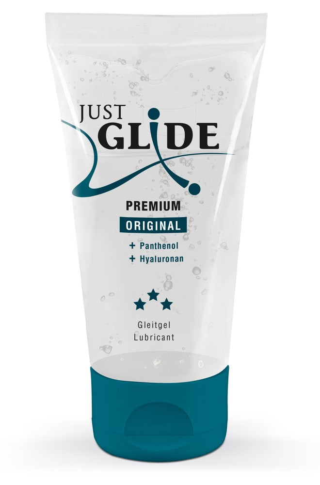 Just Glide Premium Lubricante 50 ml - Base Agua con Ácido Hialurónico