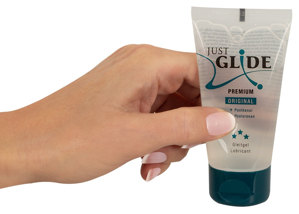 Just Glide Premium Lubricante 50 ml - Base Agua con Ácido Hialurónico