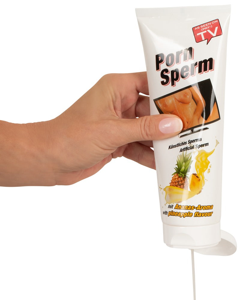 Porn Sperm Pineapple 250 ml - Lubricante Base Agua Sabor Piña