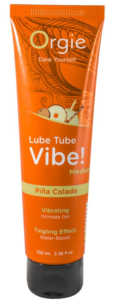 Lube Tube Vibe! Piña Colada 100ml - Gel Lubricante Íntimo Comestible