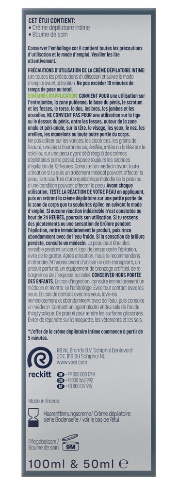 Veet Men Hair Removal Set - Depilación Íntima TOTAL PRO
