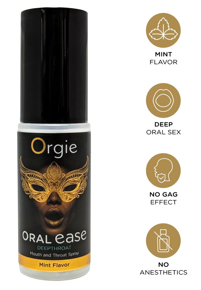 Oral Ease Deepthroat Spray Bucal 15ml - Sensación Refrescante con Sabor a Menta