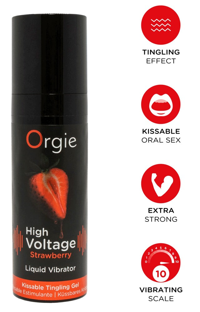 High Voltage Strawberry Gel Estimulante 15 ml - Orgie