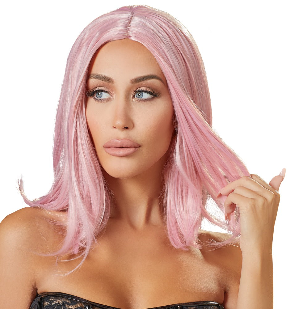 Peluca Bob Rosa Cottelli Accessoires - Pelo Sintético Ajustable
