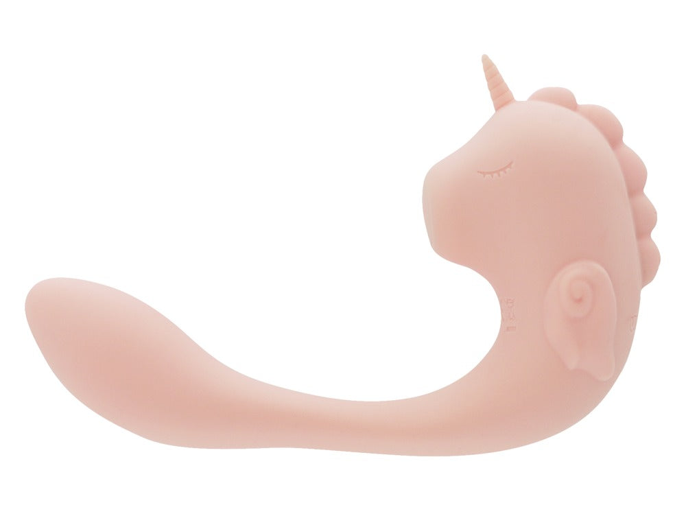Unihorn C-Horse Coral Throb - Vibrador Doble de Silicona Flexible