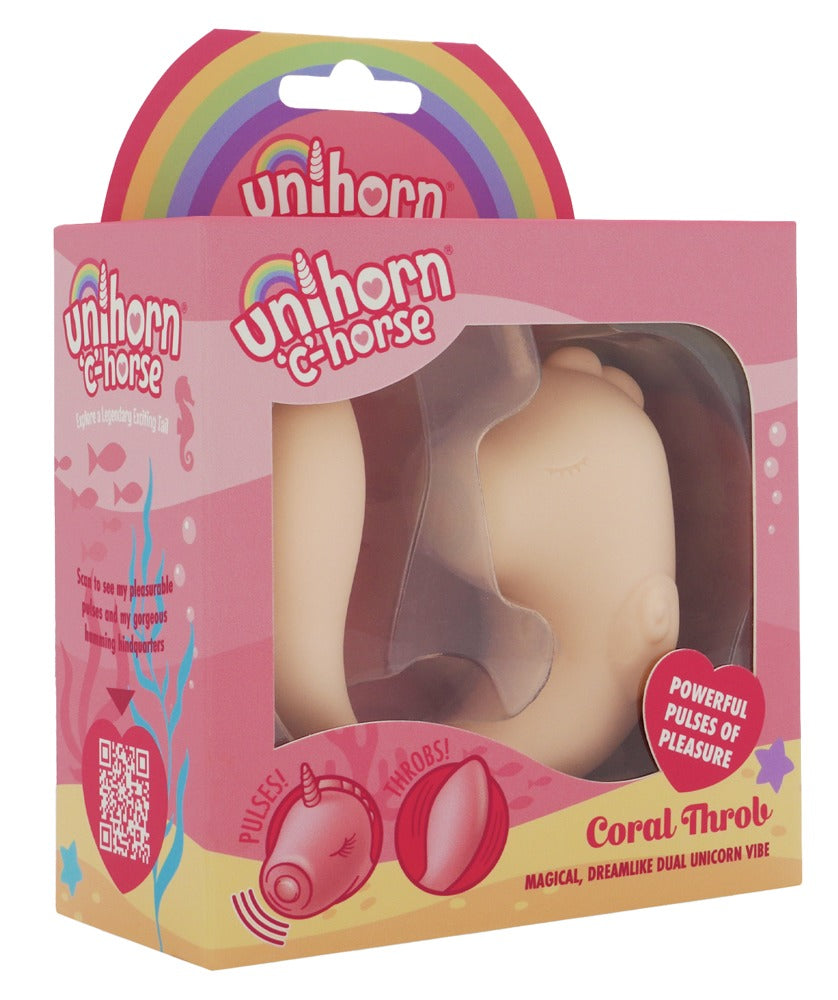 Unihorn C-Horse Coral Throb - Vibrador Doble de Silicona Flexible