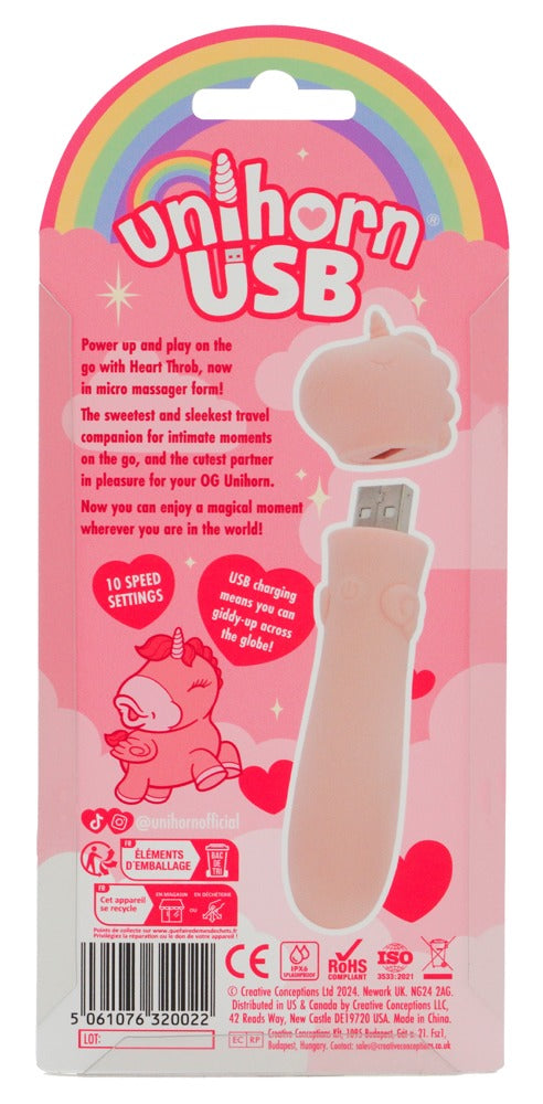 UNIHORN USB Heart Throb - Mini Vibrador Recargable