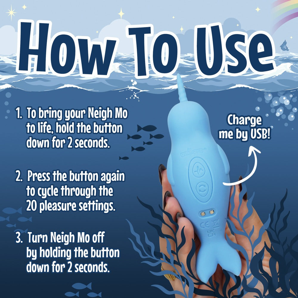 Unihorn of the Sea - Vibrador Externo Narwhal con Doble Función
