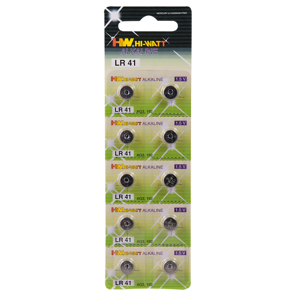 Pilas Button Cell LR41 Alcalinas 1,5V - Pack 10 Unidades