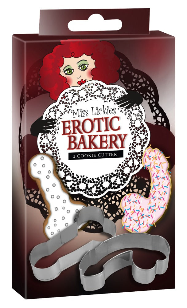 Erotic Bakery - Juego de 2 Cortapastas Metálicos con Forma de Pene